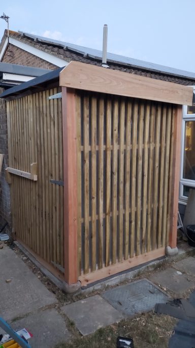 Shoji inspired Bike Shed